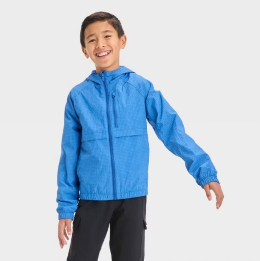 Boys' Rain Jacket - All In Motion' Lined Size L